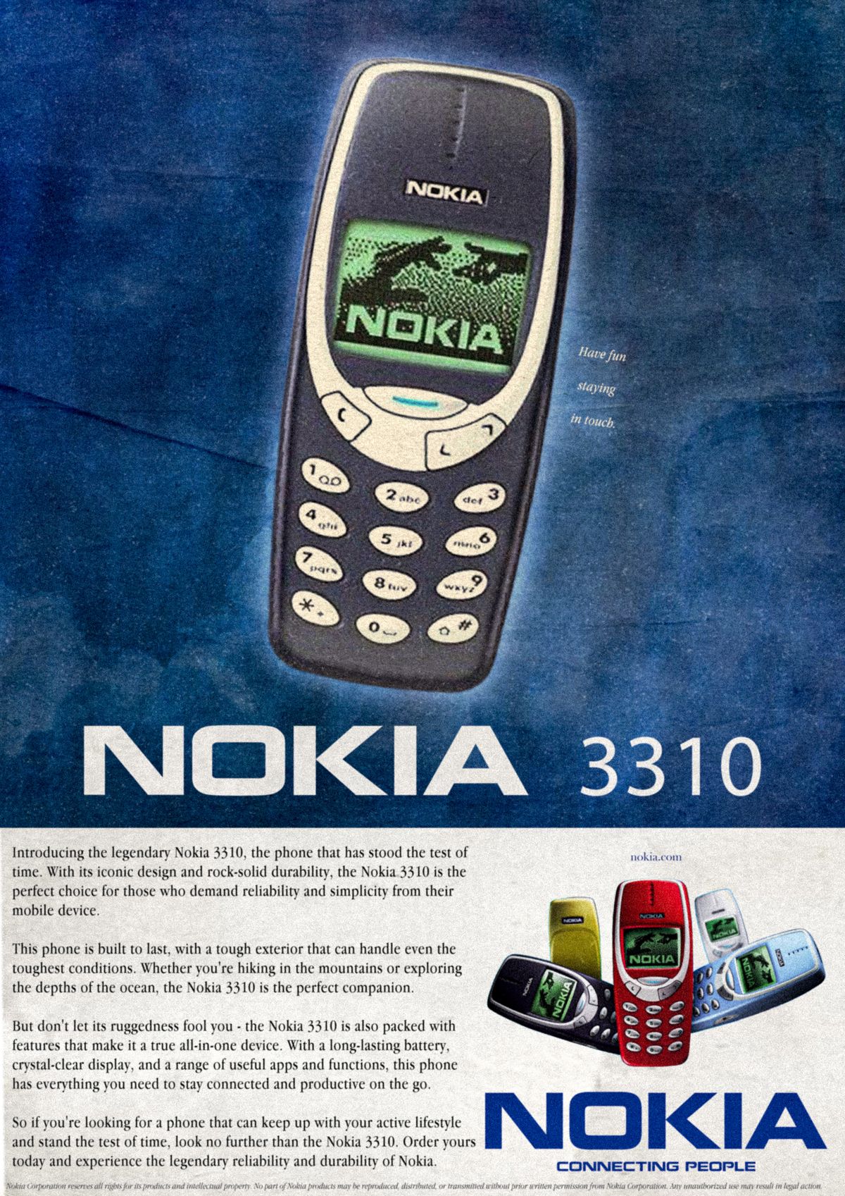 Nokia 3310 Advertisement